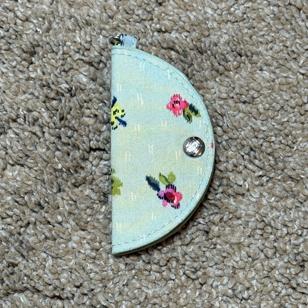 Vera Bradley Floral Blue and Pink Cord Holder with Key Ring